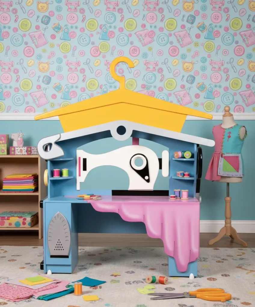 میز و چرخ خیاطی کودکانه خیاط باشی